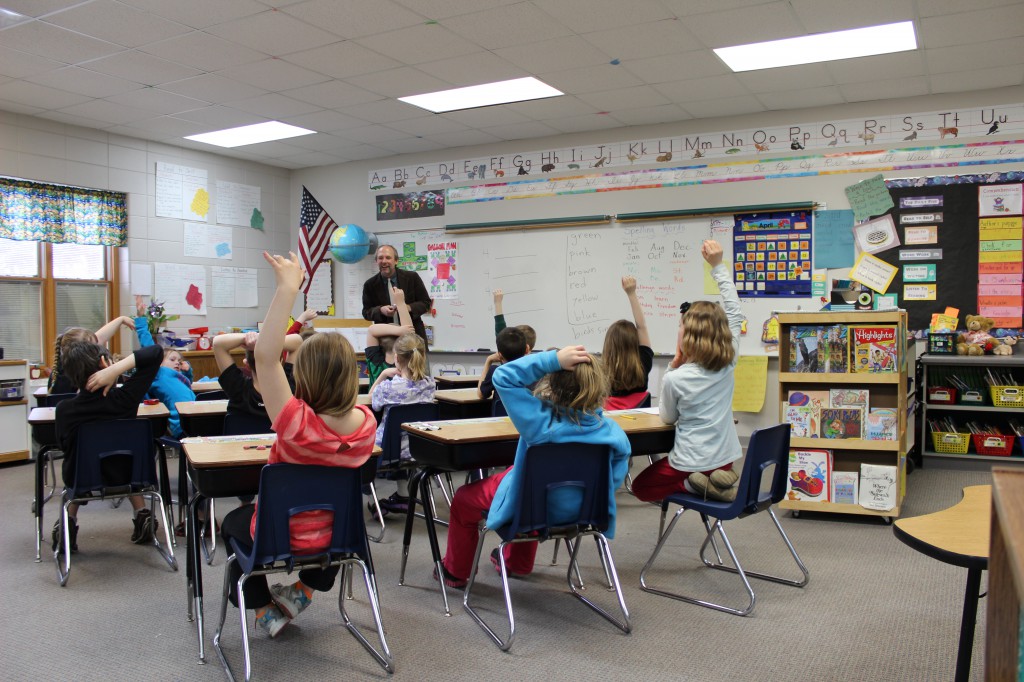 Second-grade poetry writing workshop