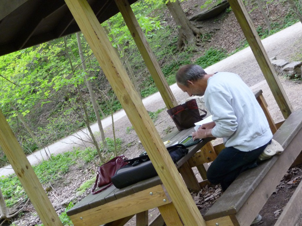 Writing place in Frick Park