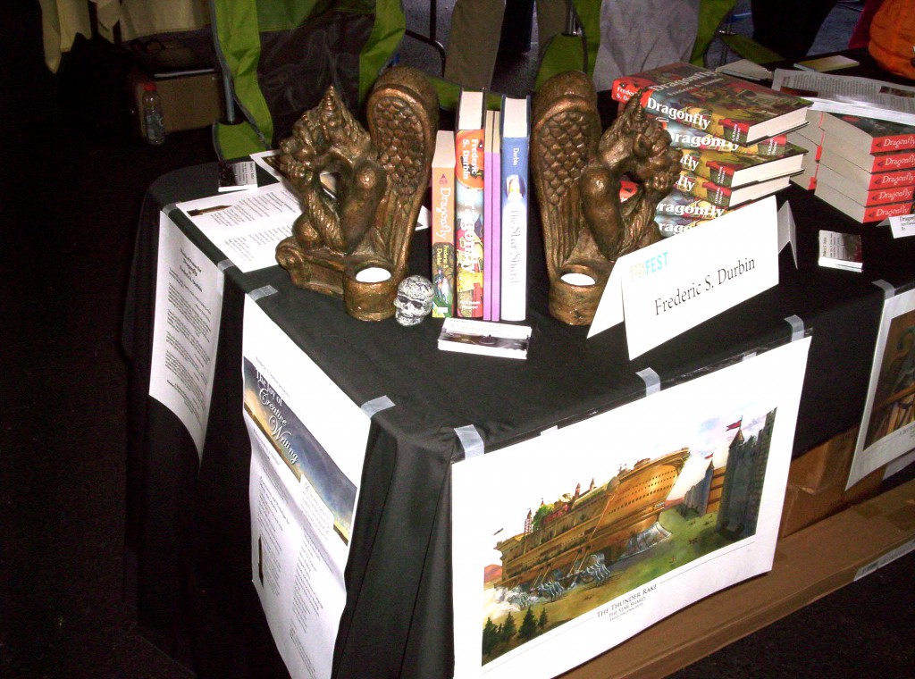 The gargoyles go to Bridgewater BookFest. They were quite a hit with the crowds!