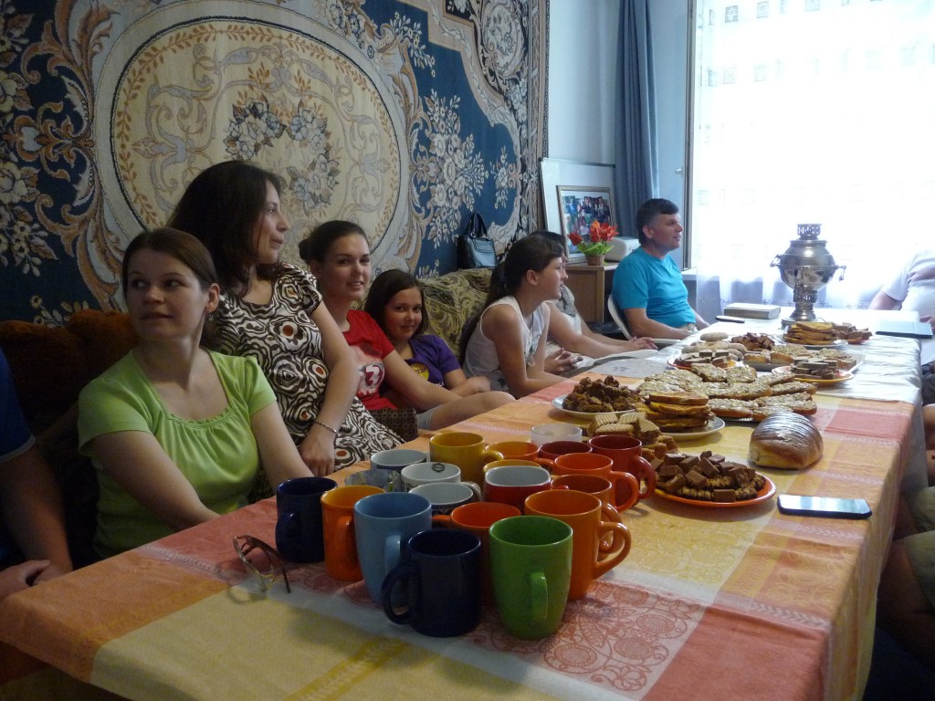 A simple church gathering in Rivne, Ukraine