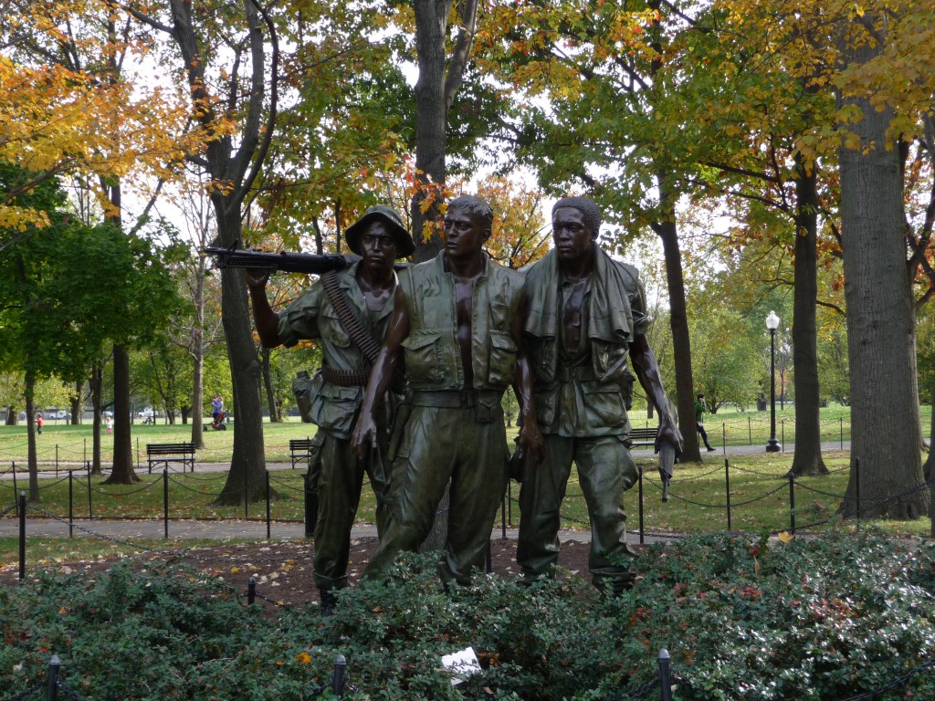A sight we won't soon forget: a small group of Vietnam veterans were visiting this statue, taking pictures of one another in front of it. One of the men was in a wheelchair, missing his right leg. We who have not known war cannot begin to imagine what it's like for those who serve us, or the scope of what they give.