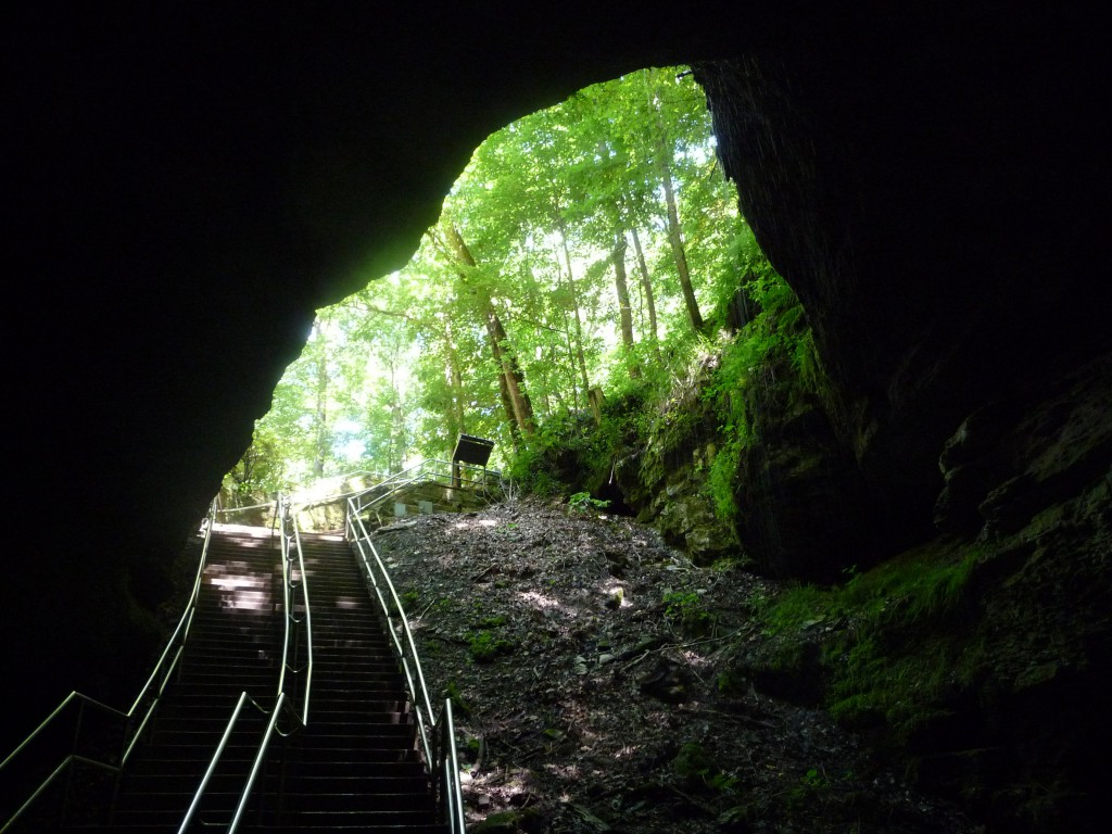 According to popular legend, this Natural Entrance of Mammoth Cave was discovered by a Kentucky boy chasing a bear he was trying to shoot.