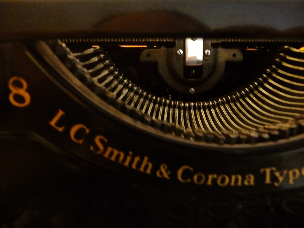 The typewriter's knowing grin