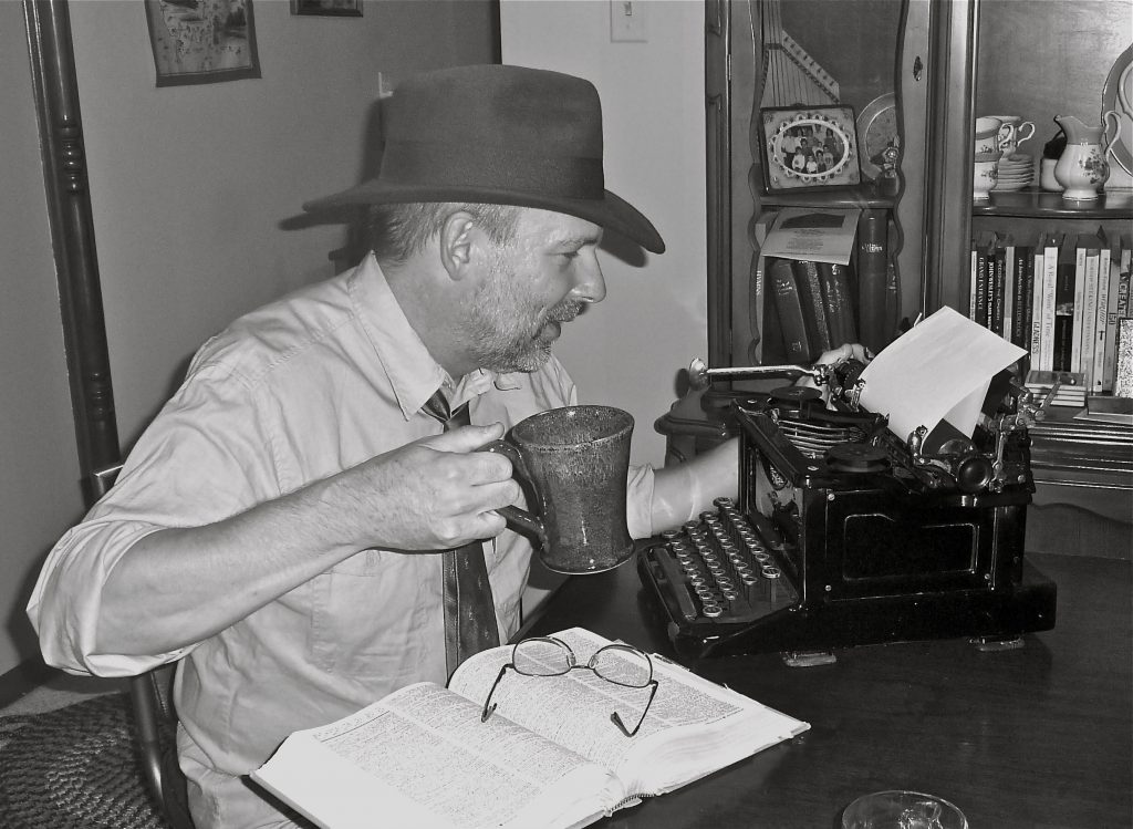 This is Aunt Ruth's 1937 L. C. Smith typewriter that has been in our family since it was new. It's a 79-year-old machine that, after a serious cleaning up, works as well now as it ever did. Do we have any other machines in our houses like that? Anyone? :-)